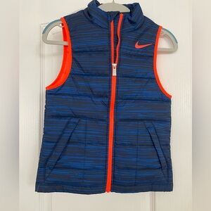 Nike Vibrant Blue and Orange Insulated Sports Vest, Big Kids size XS NWOT